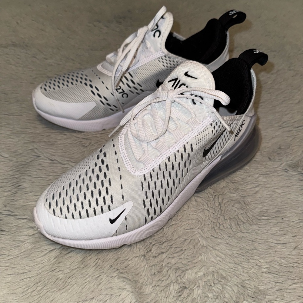 Nike Air Max 270 White and Black Sneakers